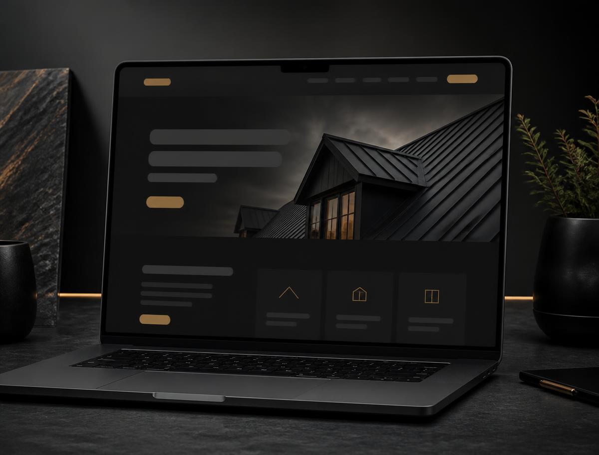 Roofing & building website design concept by Kervaana Digital